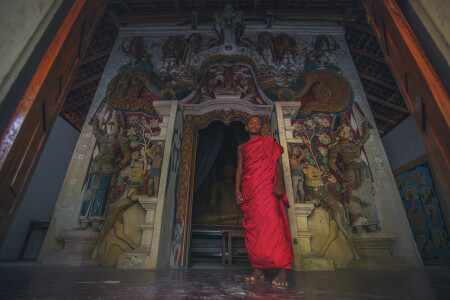 Буддист в храме