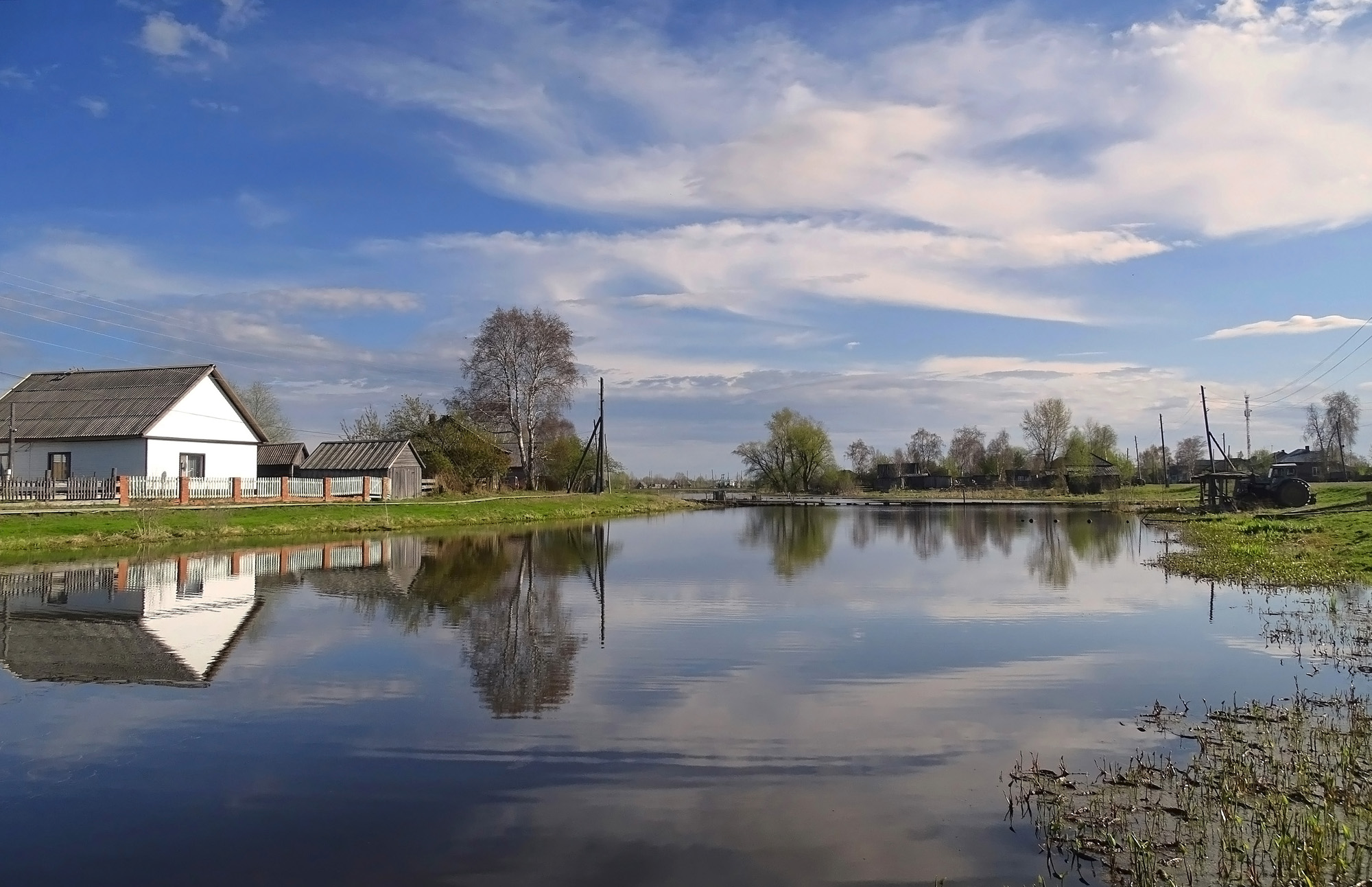 Весеннее село