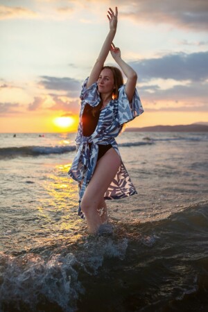 Закат на пляже