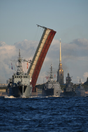 СПб. Репетиция парада на день ВМФ. 2020г.