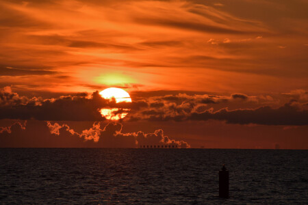 Закат на Финском заливе.