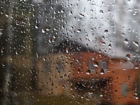 электричка, осень, дождь