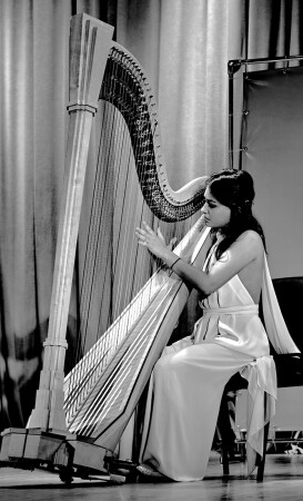 Чарующее звучание арфы.