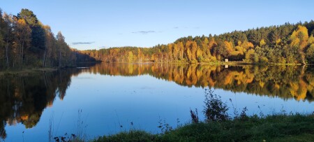 Синий день на озере Гологорка