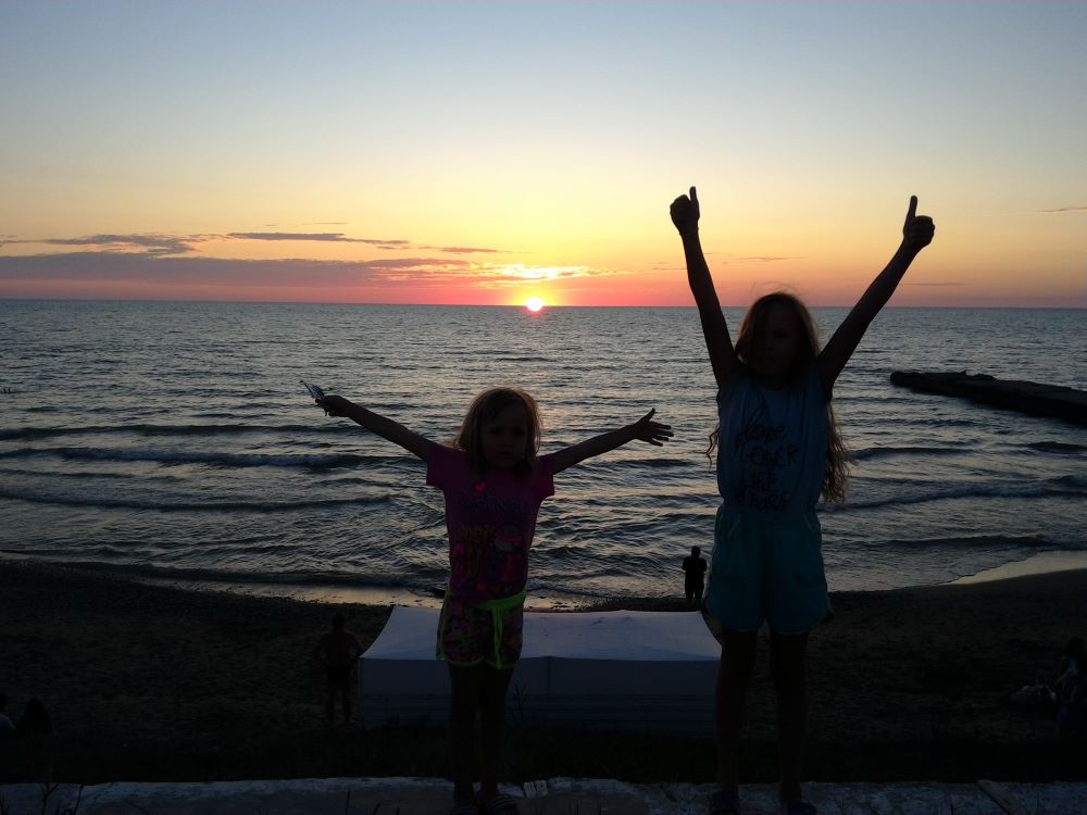 Закат море Песчаное