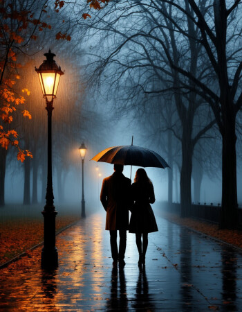 &quot;Я помню ночь на склоне ноября. Туман и дождь. При свете фонаря &quot;/М .Цветаева/