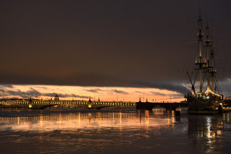 Один из зимних закатов
