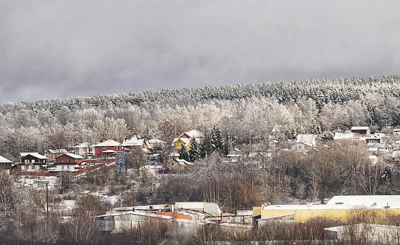 первый снег в подмосковье