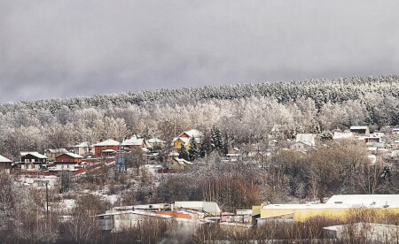 первый снег в подмосковье