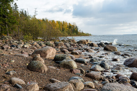 Осень в парке камней на Финском заливе