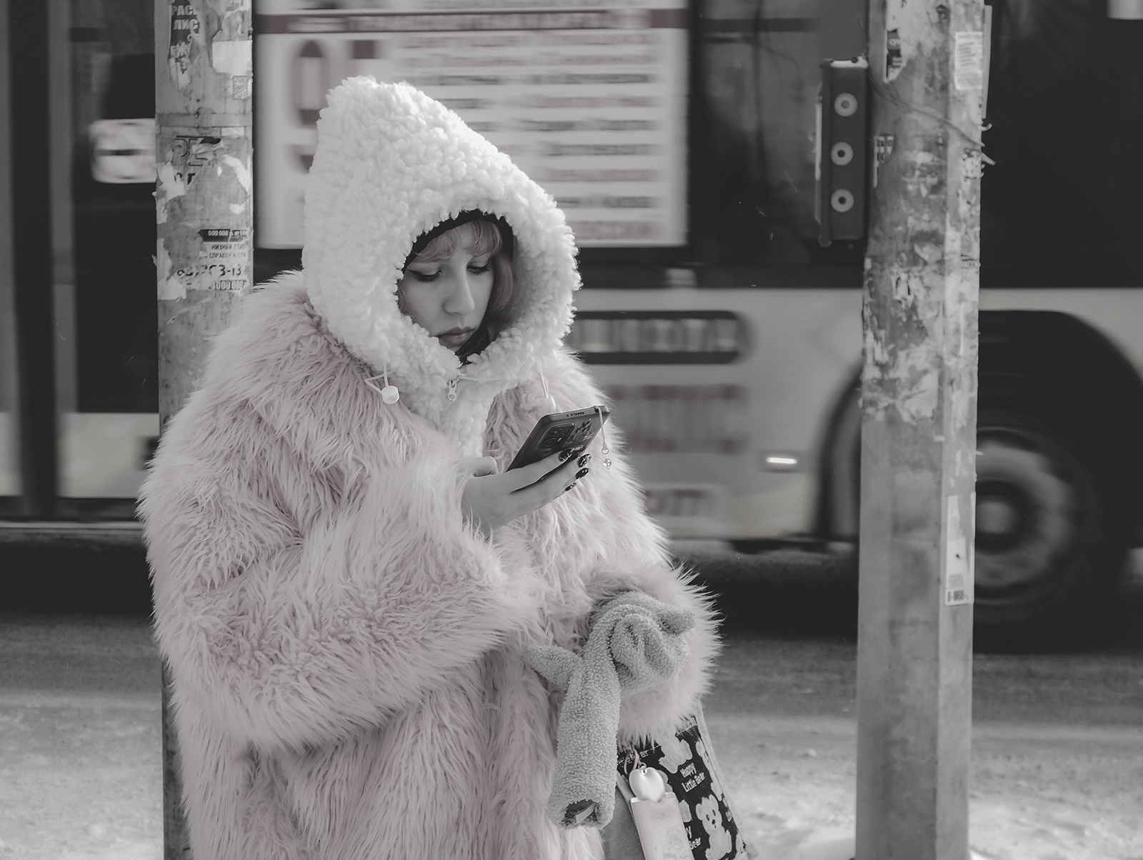 Розовый медвежонок