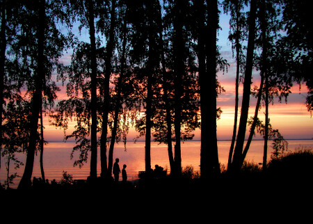 Вечер на Обском водохранилище