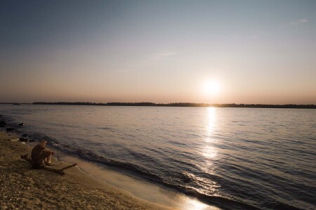 На закате...