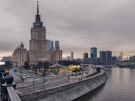 закат с Новоарбатского моста