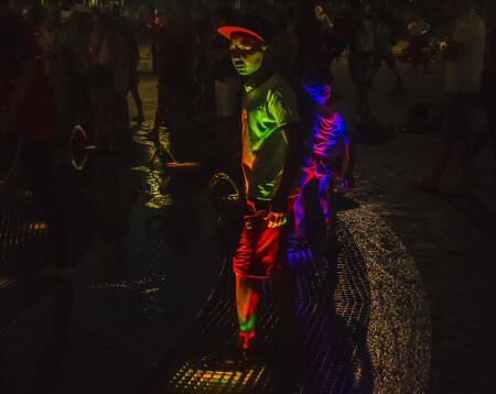 ночью на фонтане