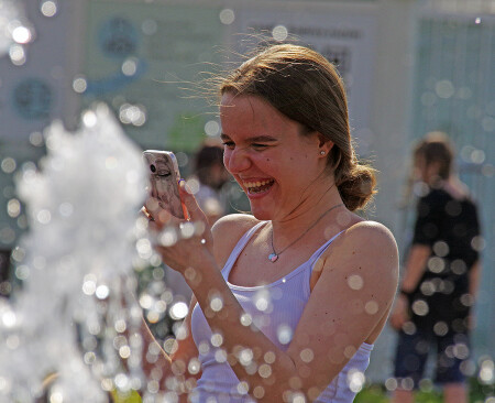 В фонтанных брызгах