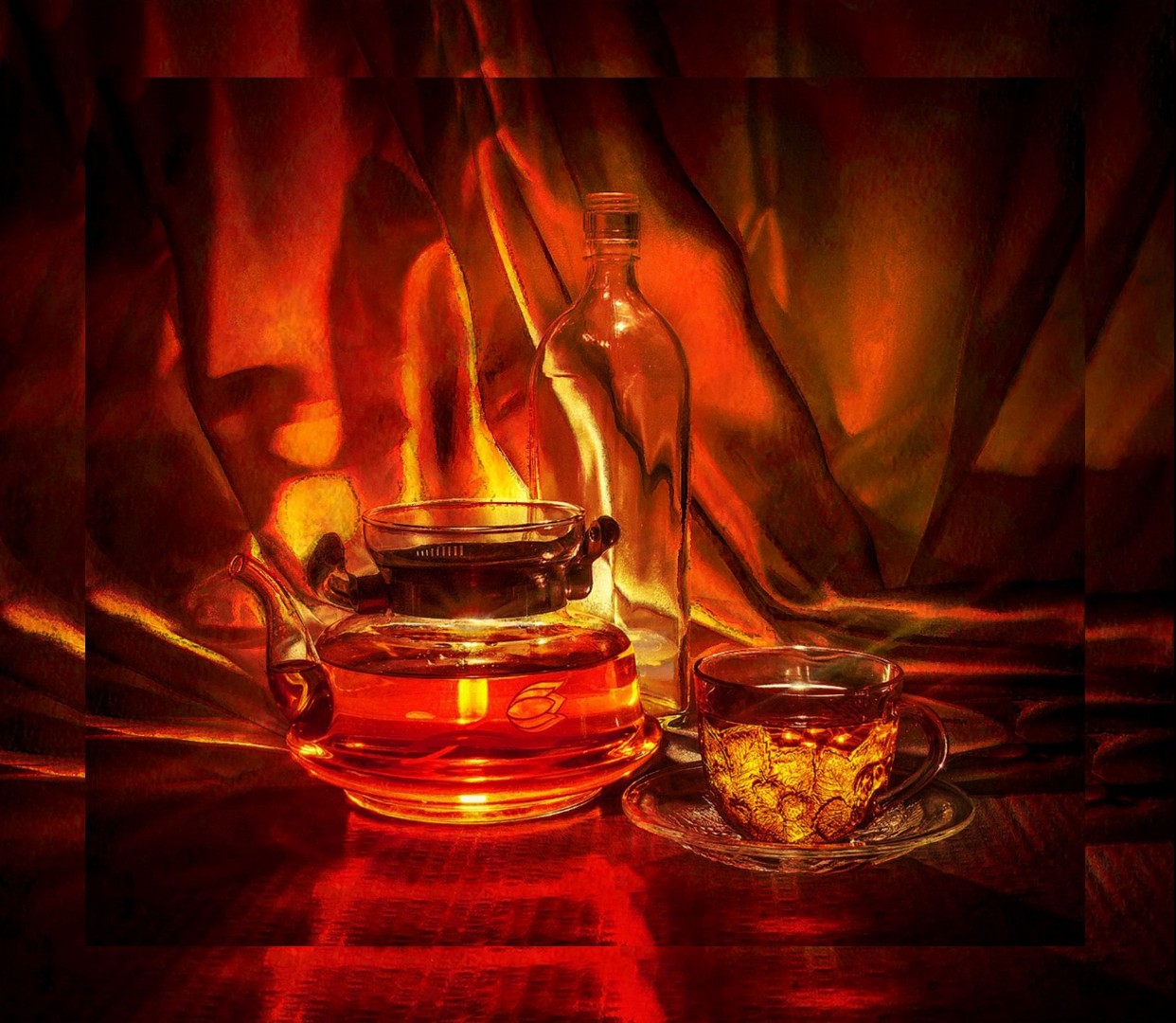 Горячий чай.