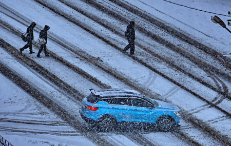 Зима,морозец.