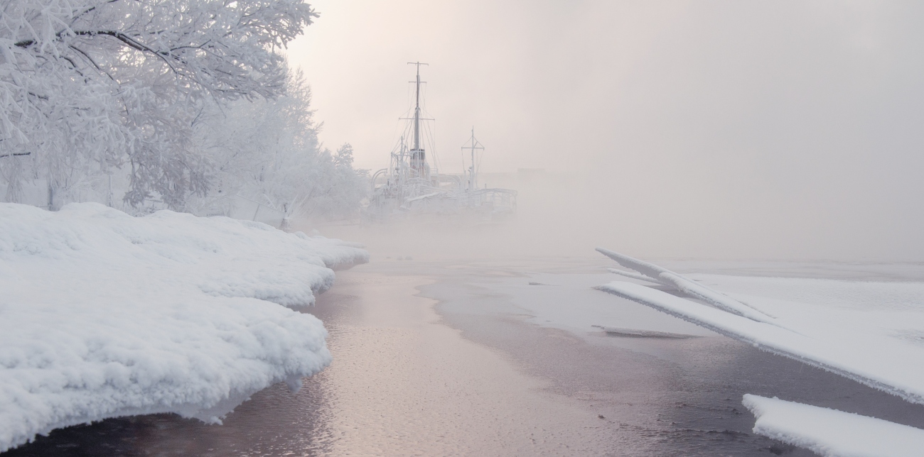 Спят в морозы коробли