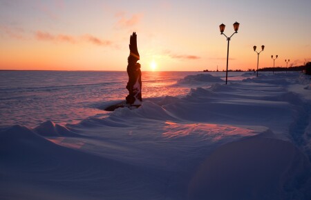 Утро на набережной Петрозаводска.