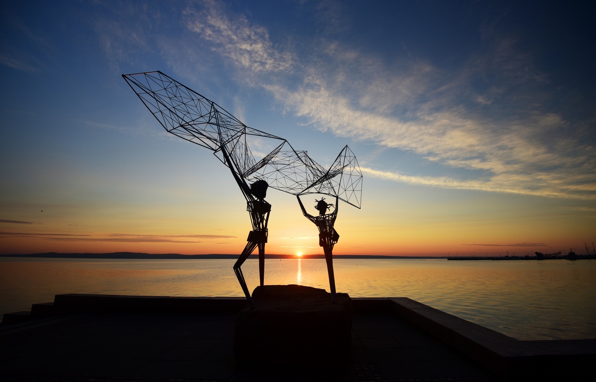 Утро на набережной Петрозаводска