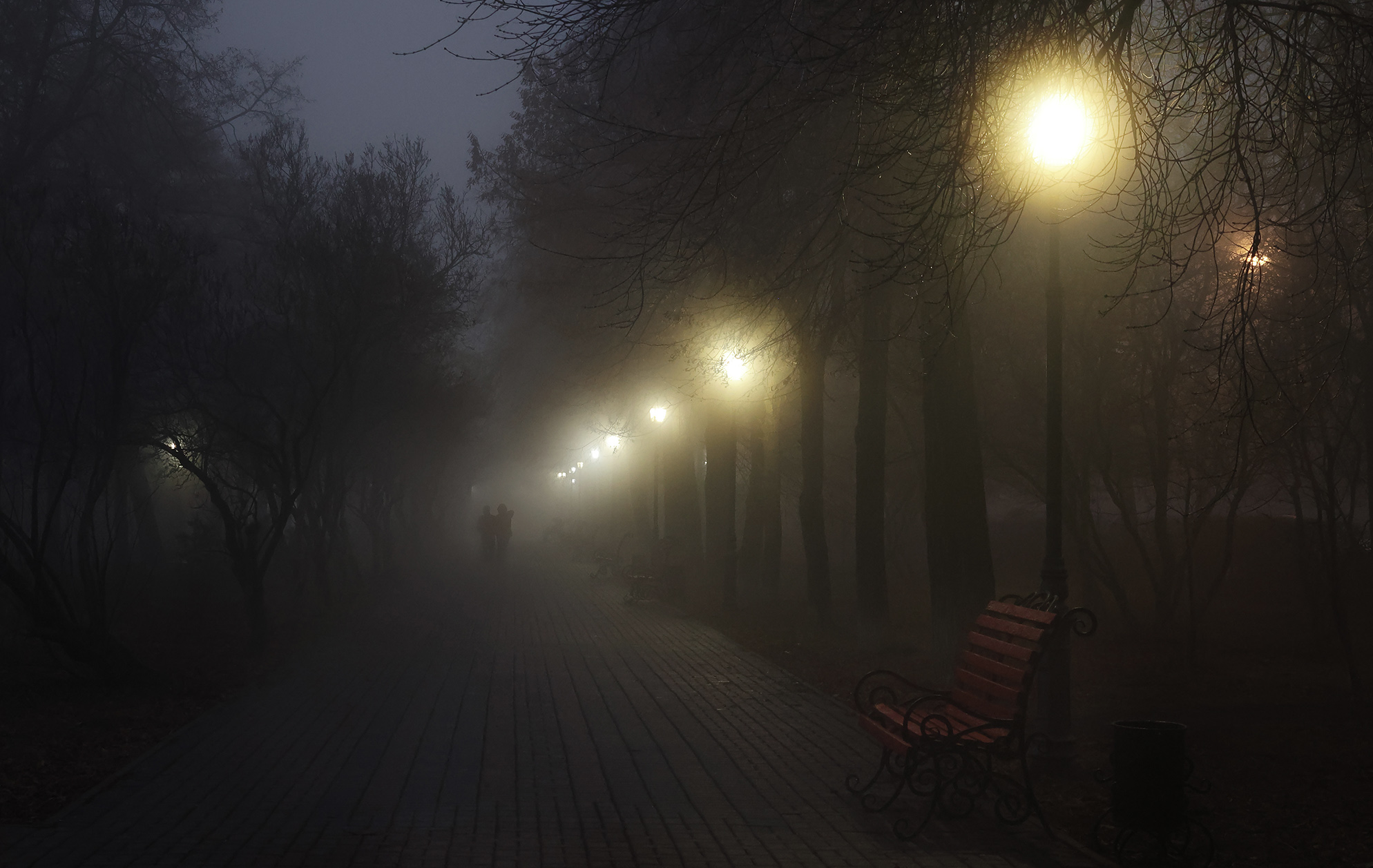 ночь. улица. фонарь..