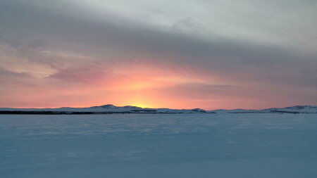 рассвет над горой Бабырган