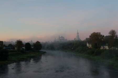"Вид на Новоторжский Борисоглебский мужской монастырь"