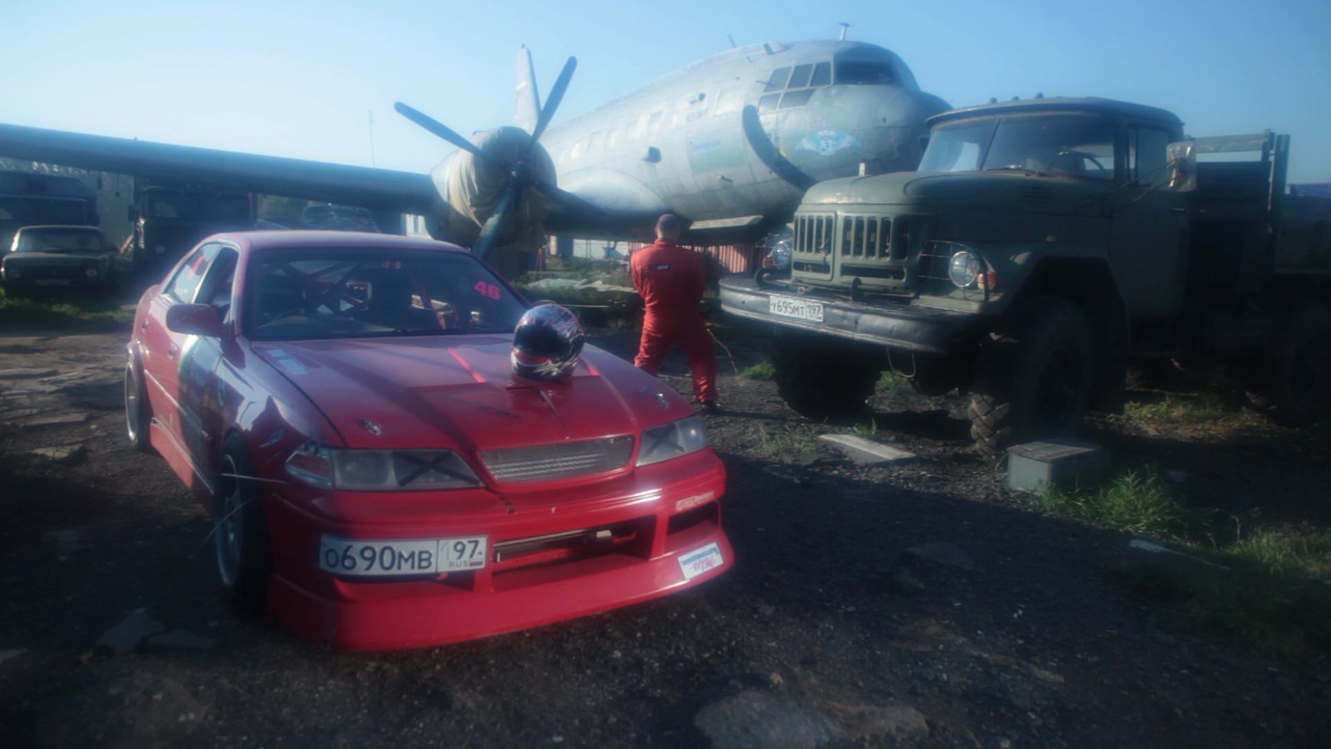 Съемка гонщика