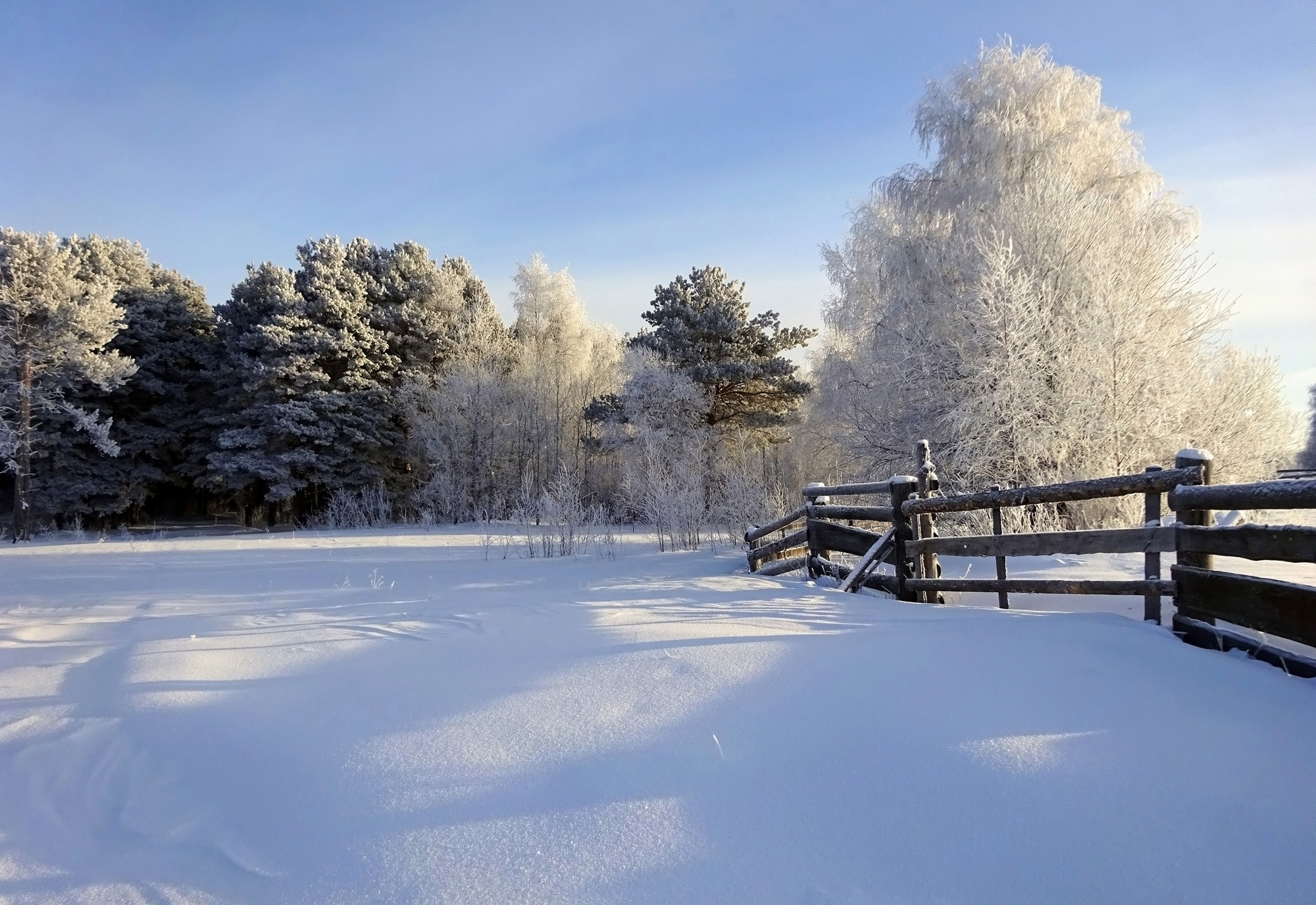 За околицей зима...