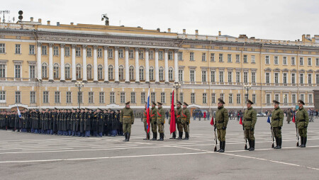 Дворцовая площадь. Репетиция парада.