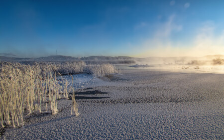 Мороз на озере 