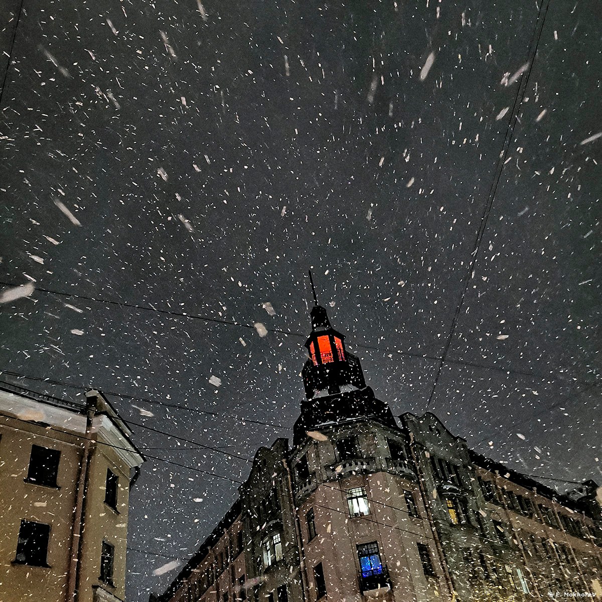 Падал новогодний снег... Петроградская сторона, С-Пб., январь 2022.