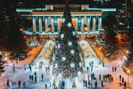Новогодний оперный театр... Новосибирск.