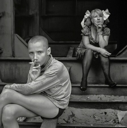 Иван и Алина. Кронштадт, 2004.