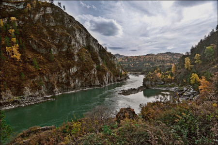 Осень. р. Катунь . Горный Алтай