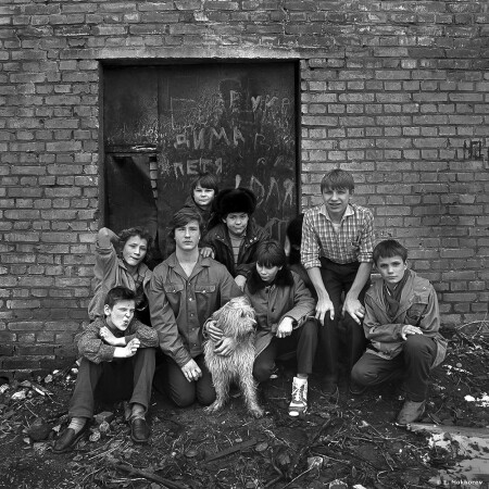 Интернатские. Улица Глухая Зеленина, Ленинград, март 1990.