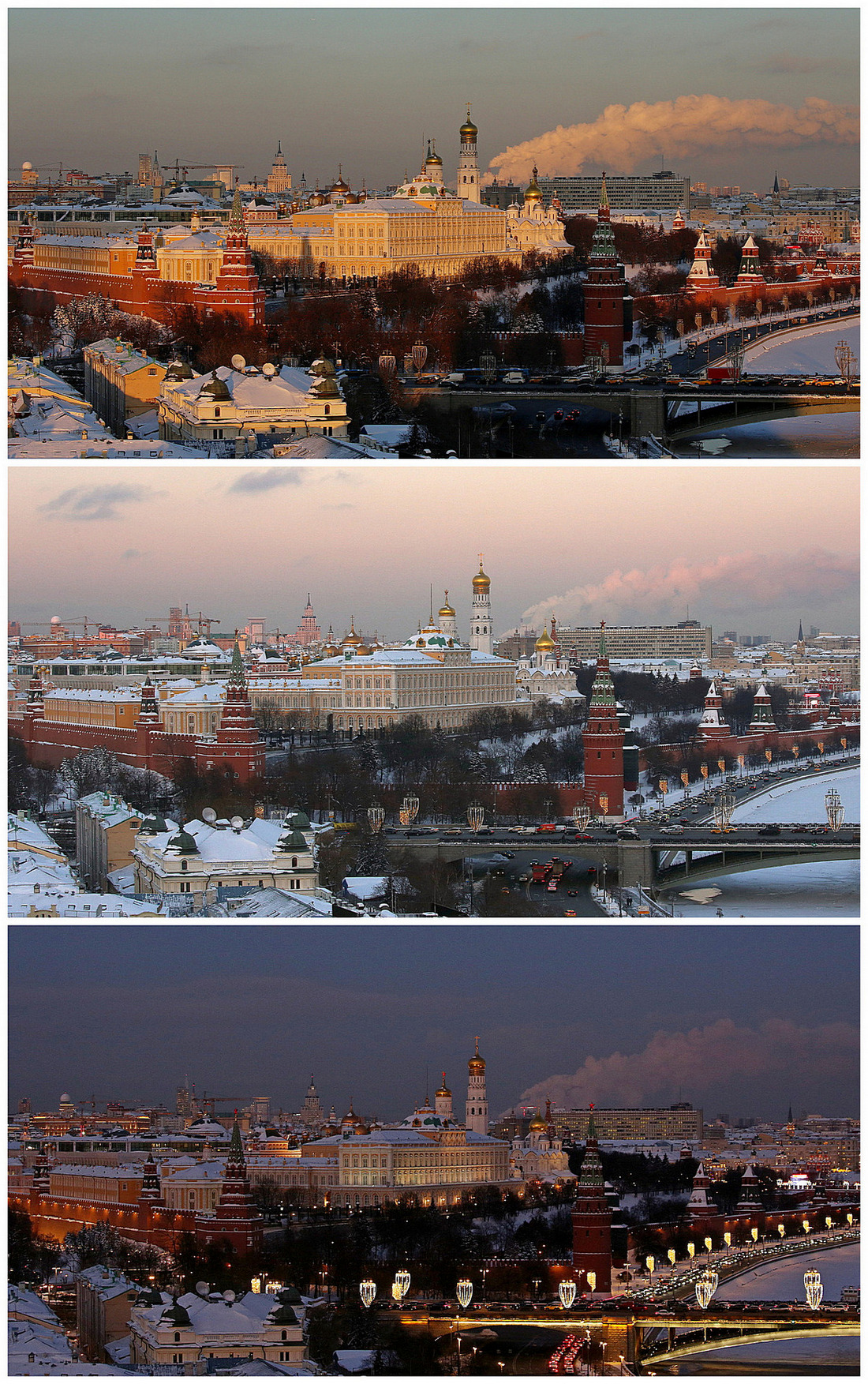 Вечерняя Москва. Коллаж.