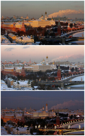 Вечерняя Москва. Коллаж.