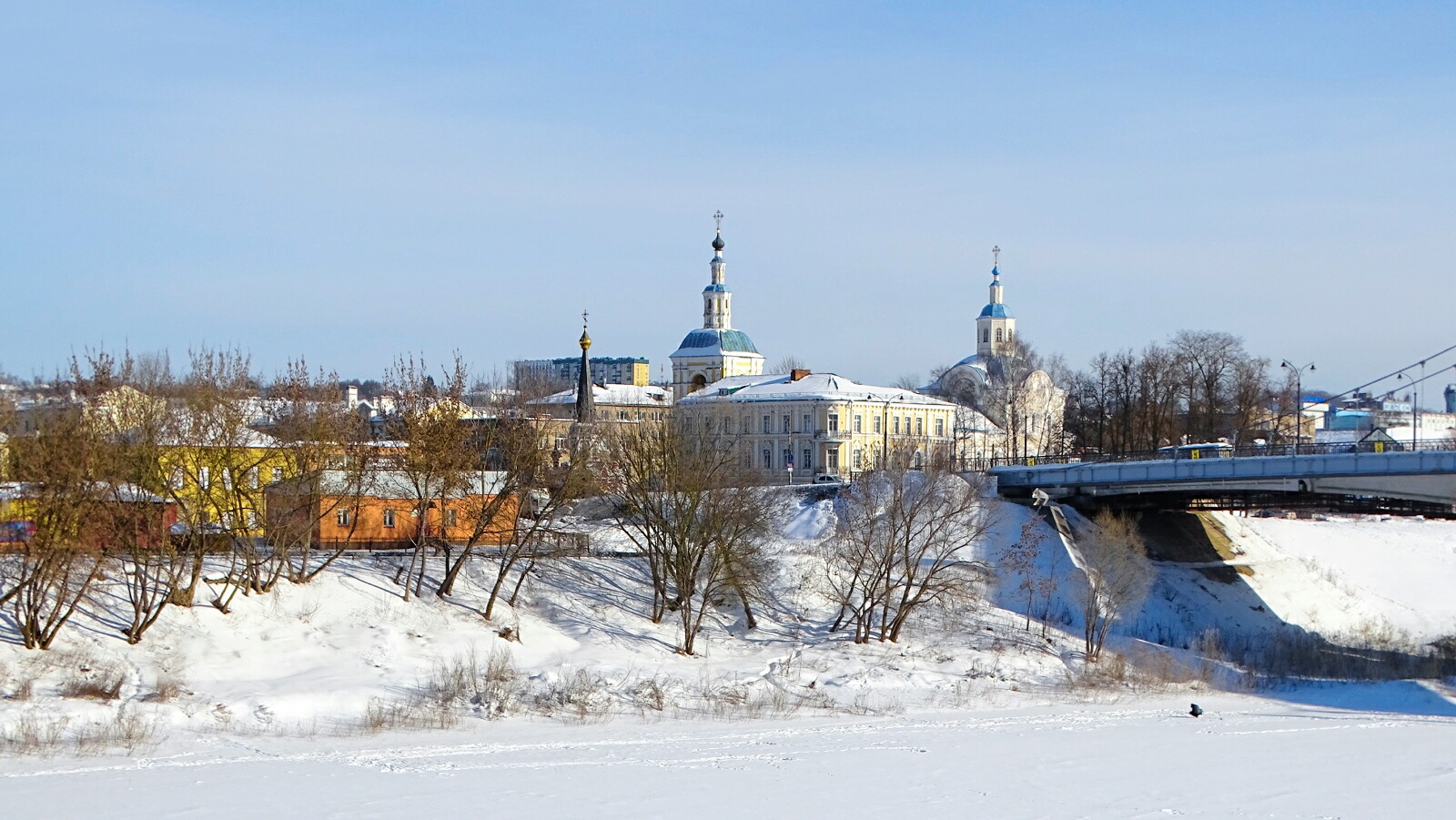«Смоленск» раздел «Городской пейзаж». «Смоленск, вид с набережной р.Днепр, 23.02.2026»