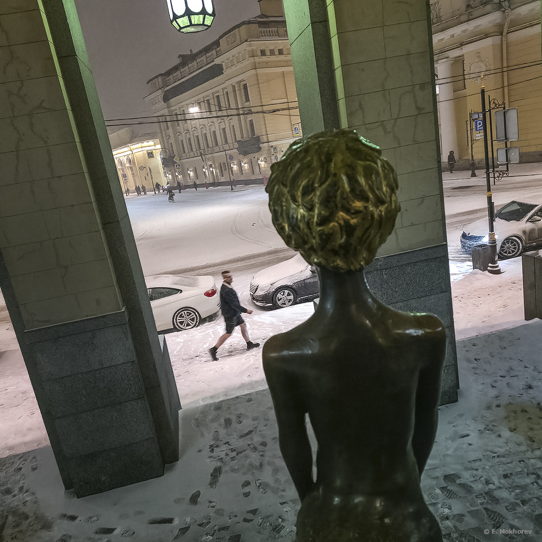 «Скоро весна. Караванная улица, С-Пб., февраль 2026.» раздел «Жанр, Городской пейзаж». «»