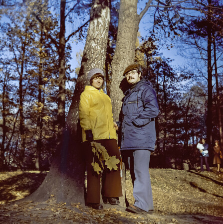 Автопортрет фотографа с супругой. 1975 год, Москва