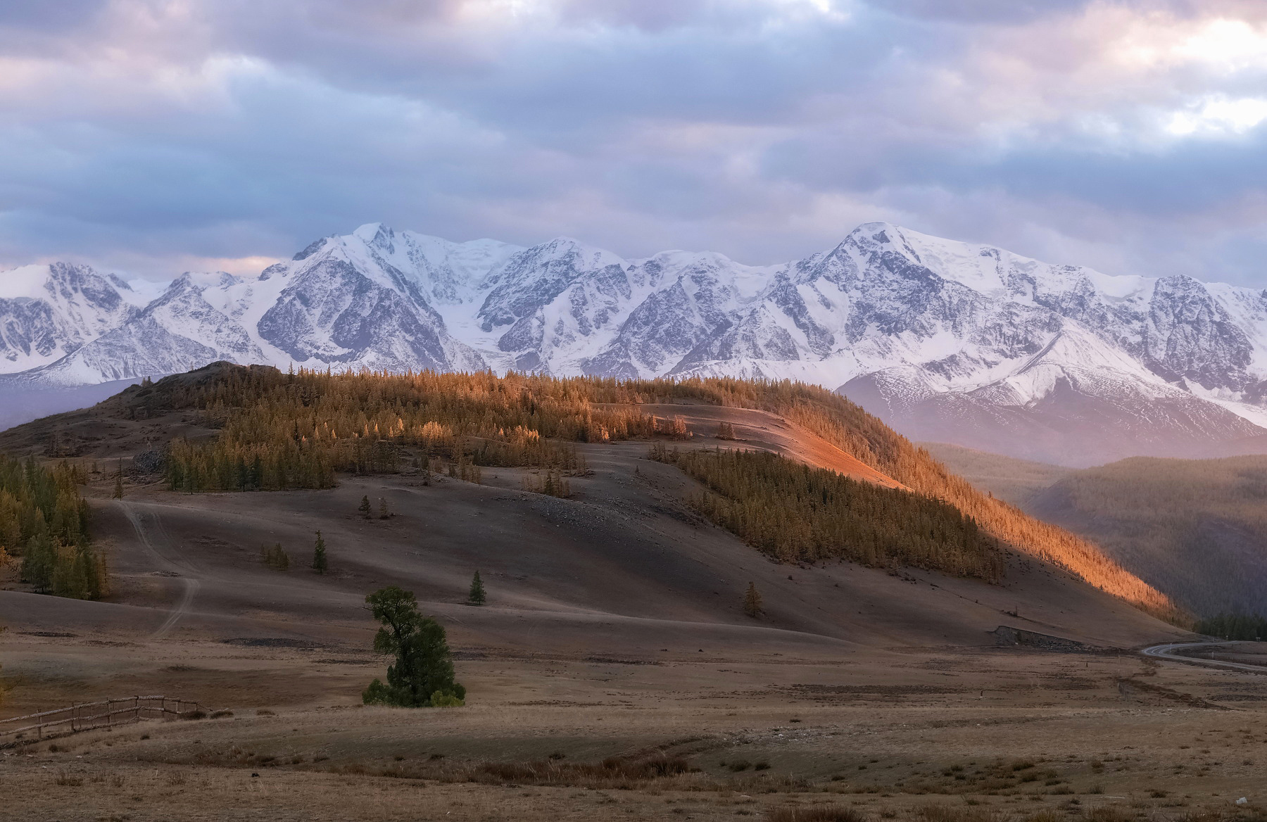В лучах заходящего солнца
