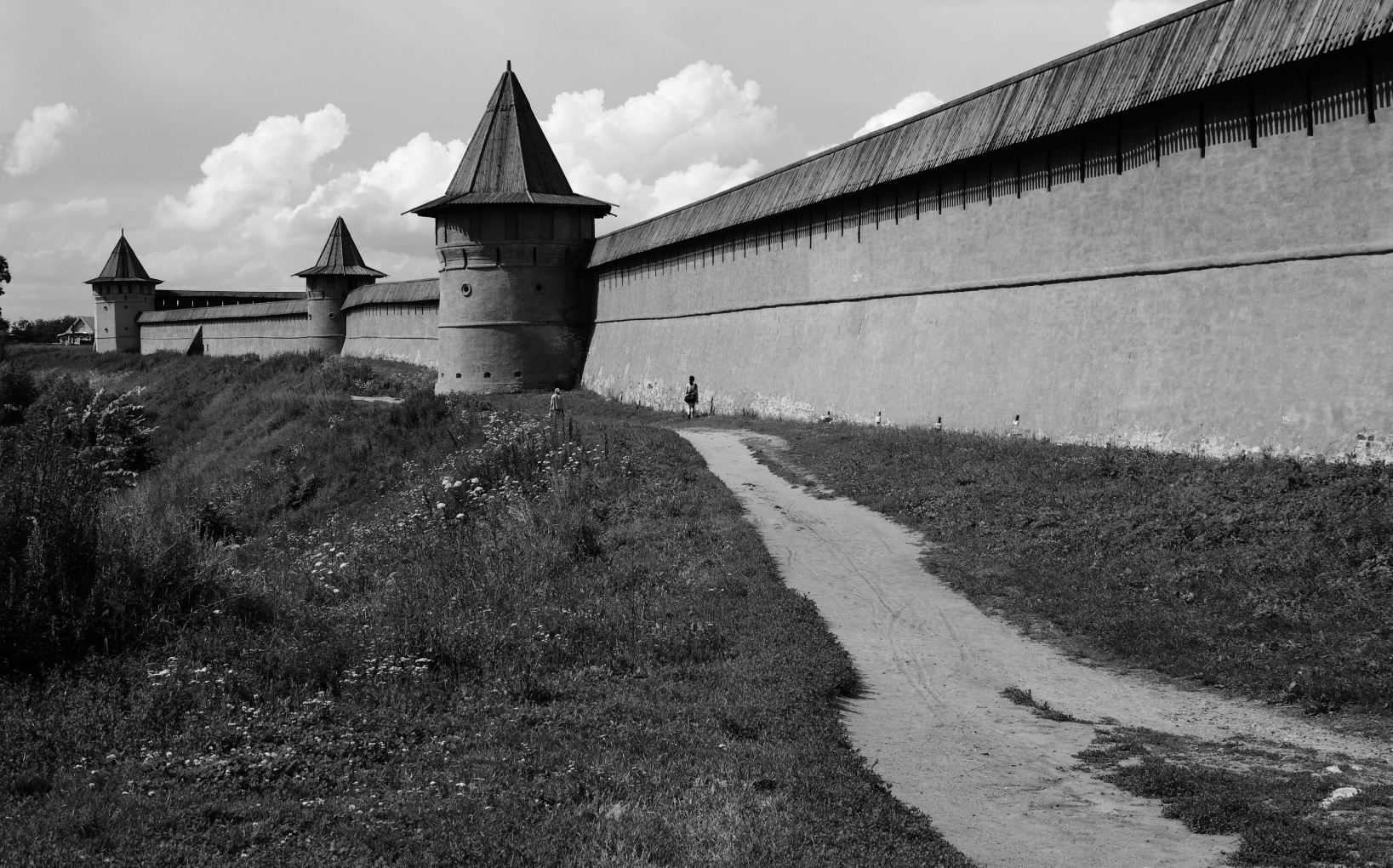 «Прогулка вдоль стены» раздел «Архитектура. Памятники. Интерьер». «Суздаль. Стена Спасо-Ефимиевского монастыря. Стандартно-туристическая точка. Не удержался...)))»