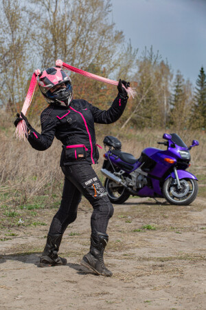 motorcycle lady