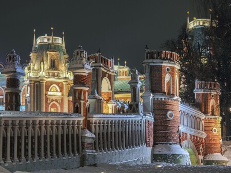 зимняя ночь в Царицыно
