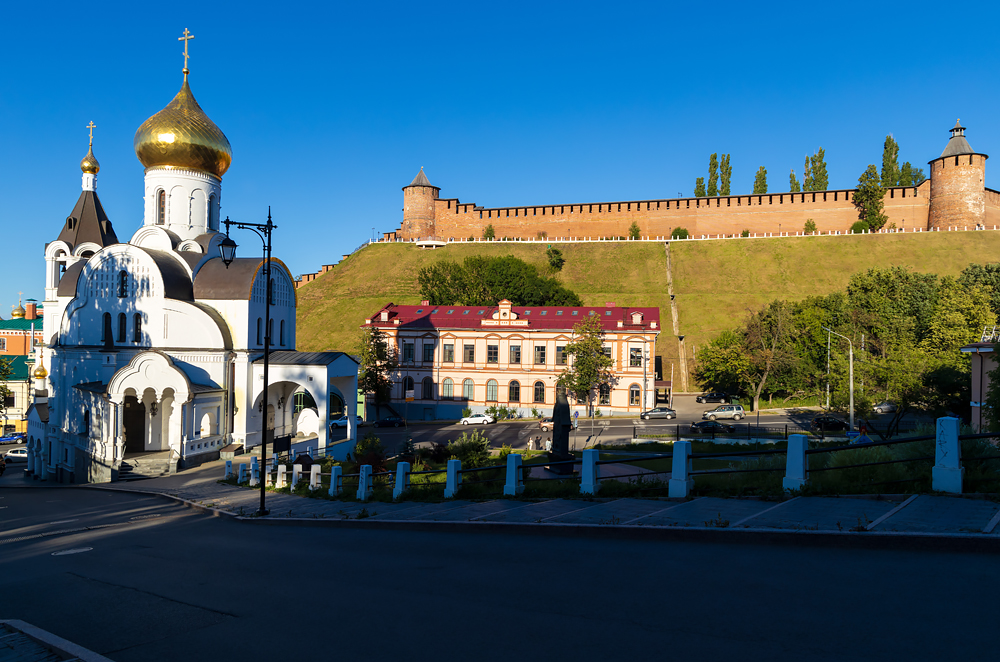 «Кремль и церковь Казанской иконы Божией Матери в Нижнем Новгороде» раздел «Городской пейзаж». «»
