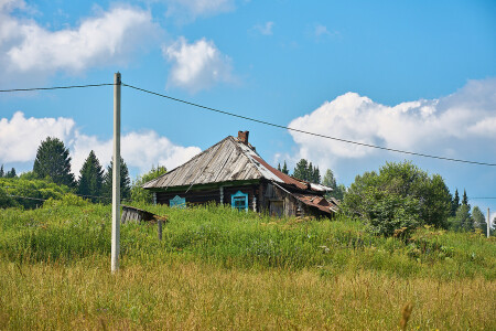 Сибирская глубинка. Домики в деревне