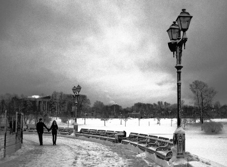 Ненастный день в Царицыно.