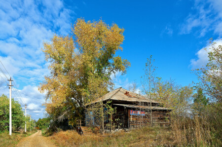 Сибирская глубинка. Домики в деревне